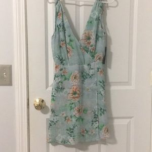 Lulus mini floral print wrap dress! BRAND NEW